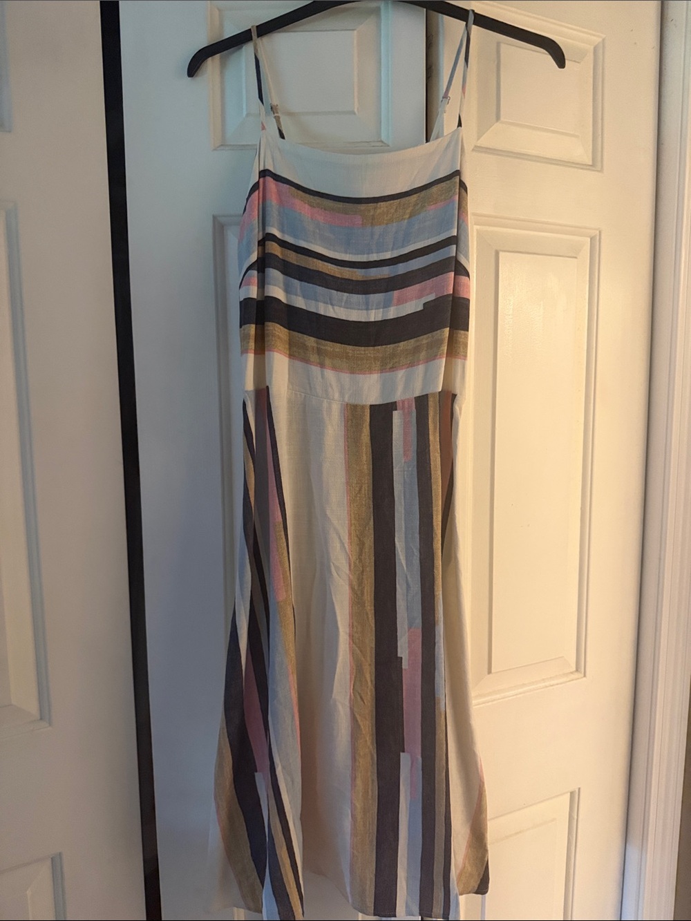 Universal Thread Striped Maxi Dress Skirt in Cream, Blue, Pink, Tan, Gray